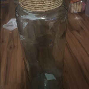 Elegant Green and Brown Vase with Subtle Accents